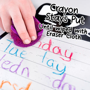 Cat Wipe-Away Crayon Board w/ Crayons. Mess-Free Dry-Erase for Kids Ages 2-8! Case of 12-DoodleFace B2B