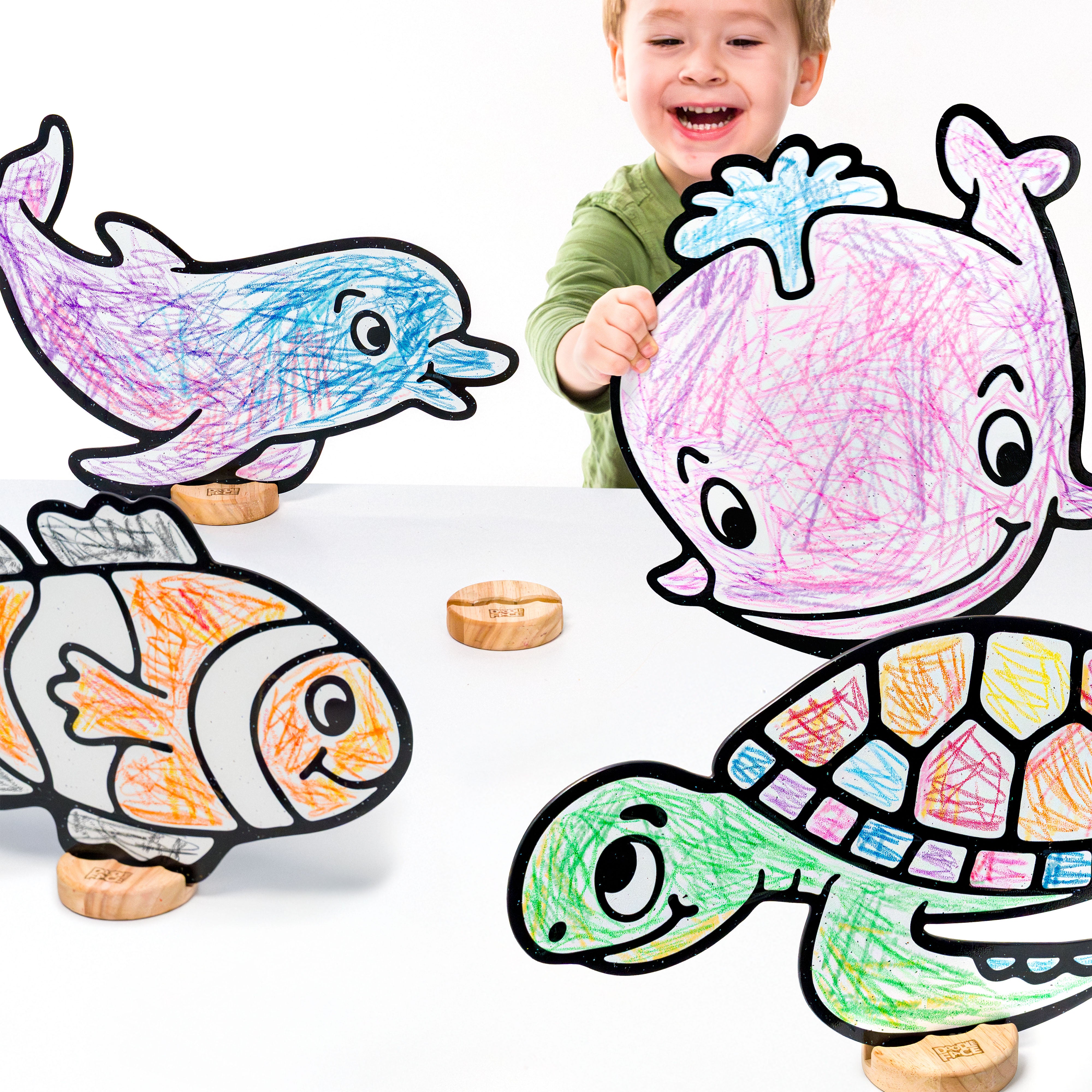 Under the Sea Color & Play Set | 12 Pack | Clownfish, Dolphin, Sea Turtle, and Whale