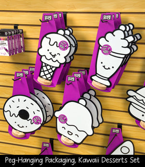 Kawaii Desserts Play Set, 12 Pack-DoodleFace B2B