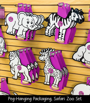 Safari Zoo Play Set, 12 Pack-DoodleFace B2B