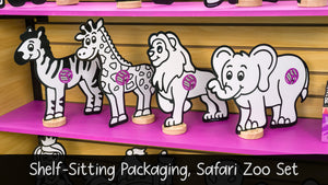 Safari Zoo Play Set, 12 Pack-DoodleFace B2B