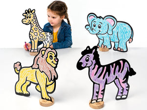 Safari Zoo Play Set, 12 Pack-DoodleFace B2B