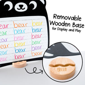 Bear Wipe-Away Crayon Board w/ Crayons. Mess-Free Dry-Erase for Kids Ages 2-8! Case of 12-DoodleFace B2B