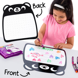 Bear Wipe-Away Crayon Board w/ Crayons. Mess-Free Dry-Erase for Kids Ages 2-8! Case of 12-DoodleFace B2B