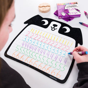 Dog Wipe-Away Crayon Board w/ Crayons. Mess-Free Dry-Erase for Kids Ages 2-8! Case of 12-DoodleFace B2B
