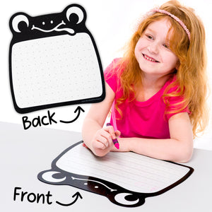 Frog Wipe-Away Crayon Board w/ Crayons. Mess-Free Dry-Erase for Kids Ages 2-8! Case of 12-DoodleFace B2B