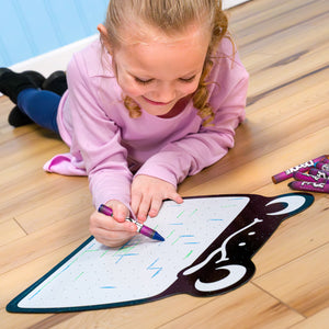 Frog Wipe-Away Crayon Board w/ Crayons. Mess-Free Dry-Erase for Kids Ages 2-8! Case of 12-DoodleFace B2B