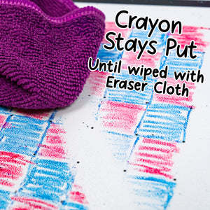 Speech Bubble Wipe-Away Crayon Board w/ Crayons. Mess-Free Dry-Erase for Kids Ages 2-8! Case of 12-DoodleFace B2B