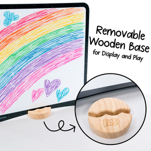 Rectangle Wipe-Away Crayon Board w/ Crayons. Mess-Free Dry-Erase for Kids Ages 2-8! Case of 12-DoodleFace B2B