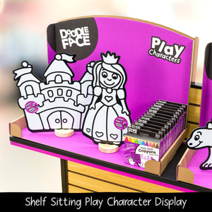 Display for Shelf-Sitting DoodleFace Play Characters, Case of 2-DoodleFace B2B