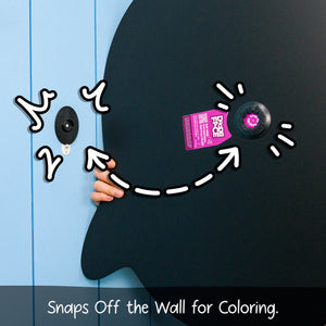 Speech Bubble Wipe-Away Crayon Board. Wall Mounting. Dry-Erase Whiteboard Alternative. Case of 12-DoodleFace B2B