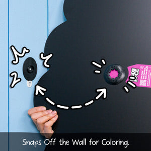 Speech Bubble Wipe-Away Crayon Board. Wall Mounting. Dry-Erase Whiteboard Alternative. Case of 12-DoodleFace B2B