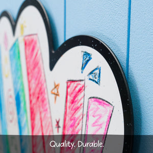 Speech Bubble Wipe-Away Crayon Board. Wall Mounting. Dry-Erase Whiteboard Alternative. Case of 12-DoodleFace B2B