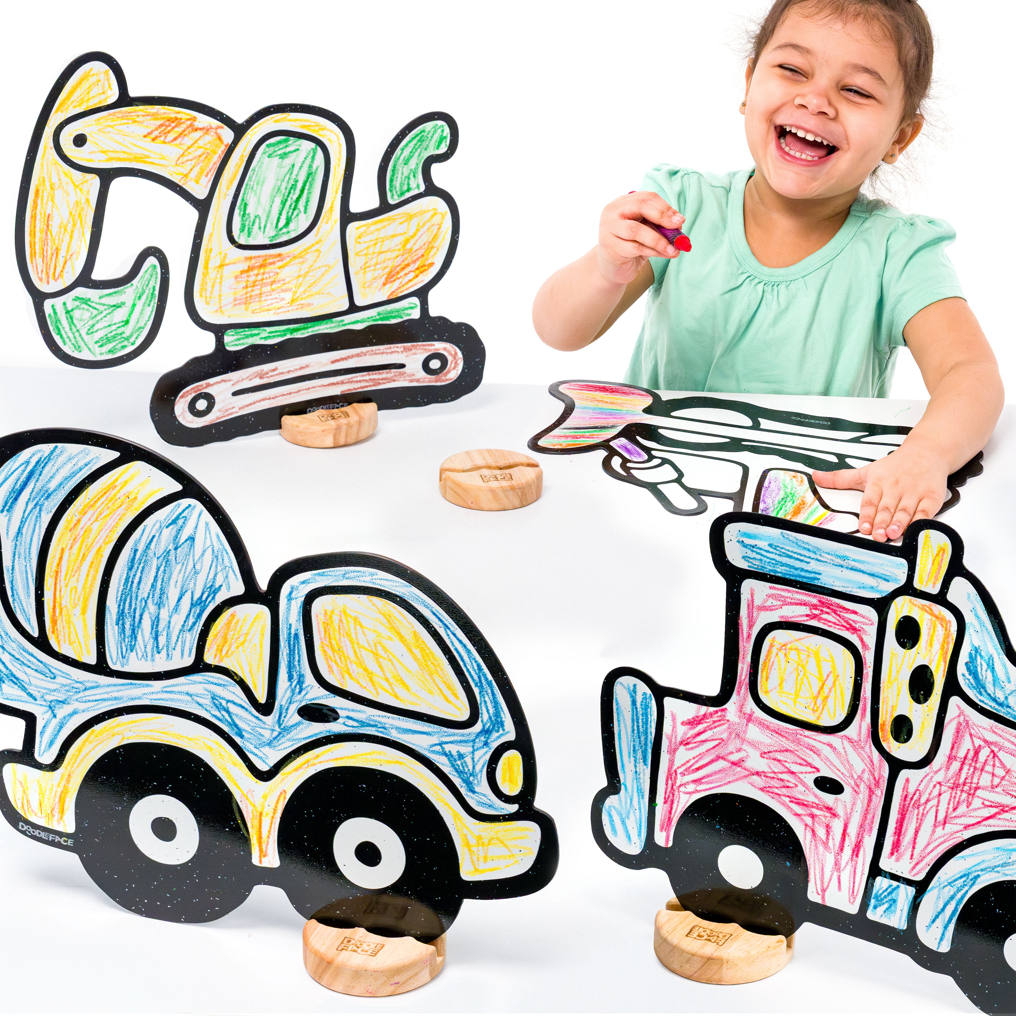 Construction Equipment Color & Play Set | 12 Pack | Excavator, Bulldozer, Dump Truck, and Cement Mixer